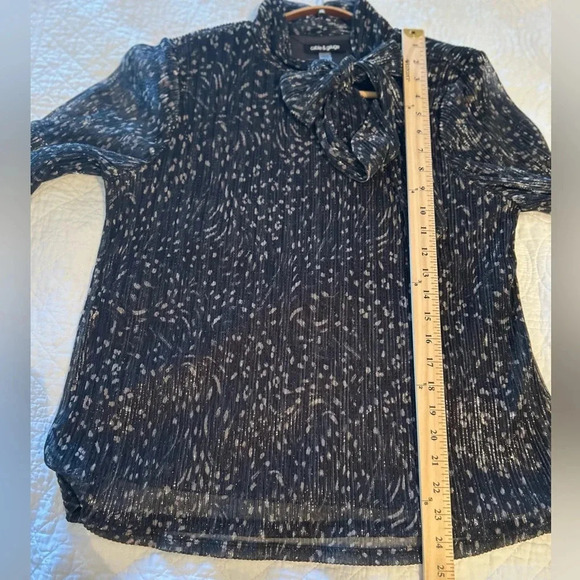 Cable & Gauge Black and Metallic Blouse. #office siren #corporatecore #career - Picture 6 of 6